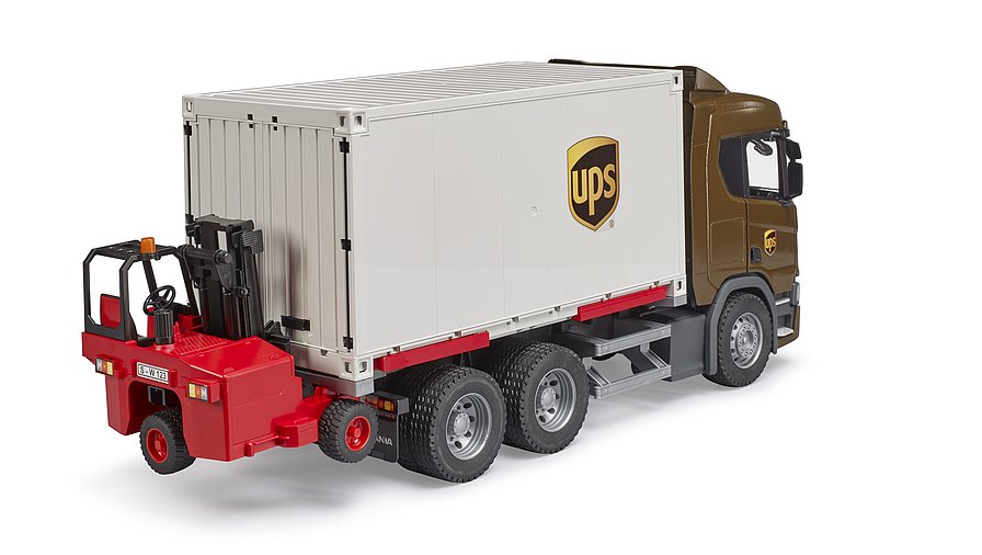 Camion UPS cu incarcator electric Bruder Scania Super 03582 - poza 4