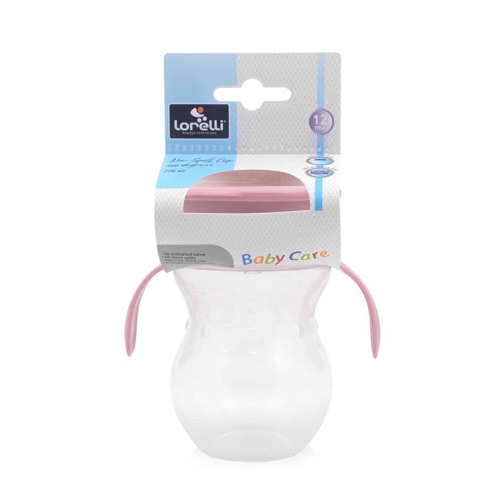 Cana antivarsare 360 cu manere Lorelli Baby Care 270 ml Roz - poza 3