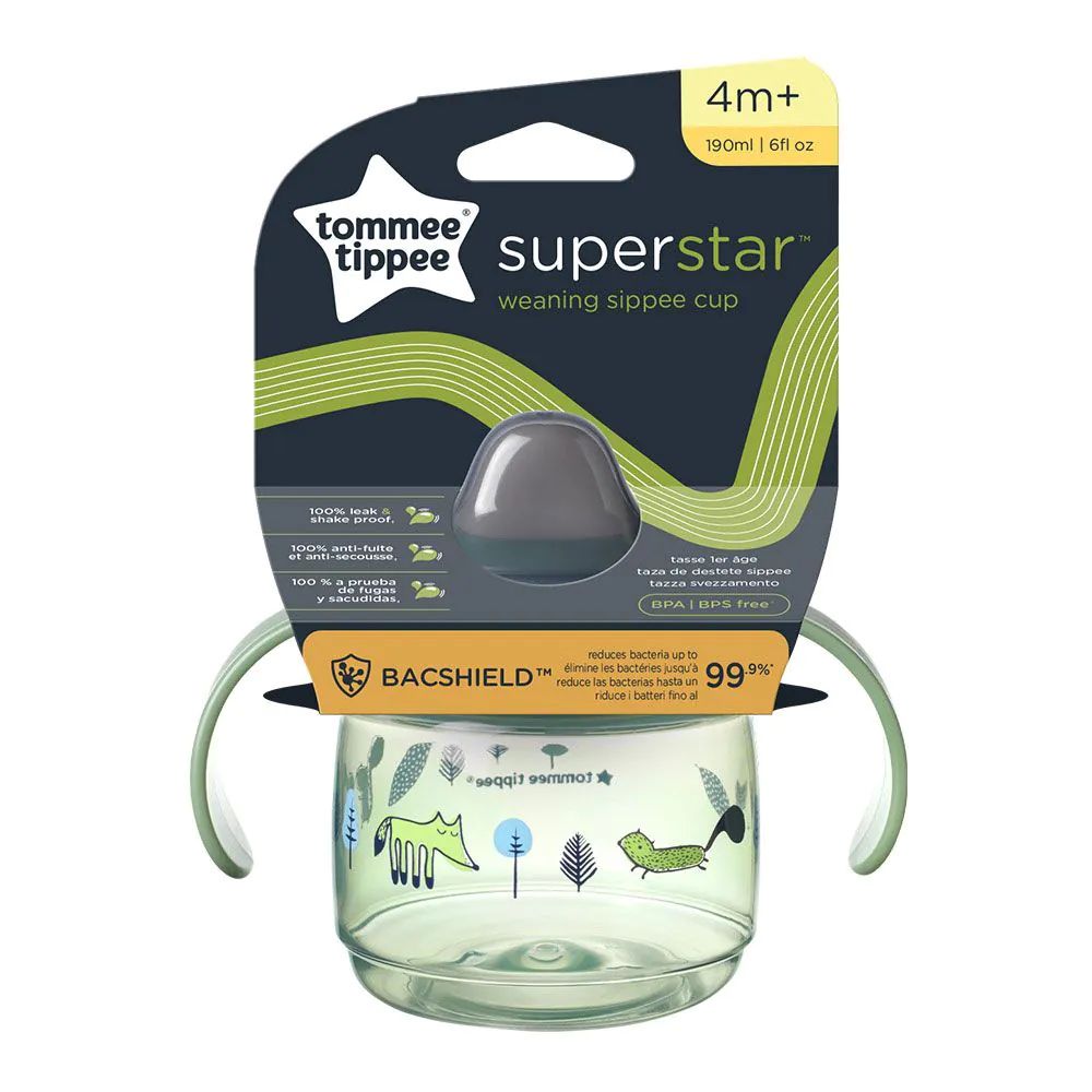 Cana antivarsare cu cioc moale Tommee Tippee Superstar 190 ml 4 luni + Green - poza 3