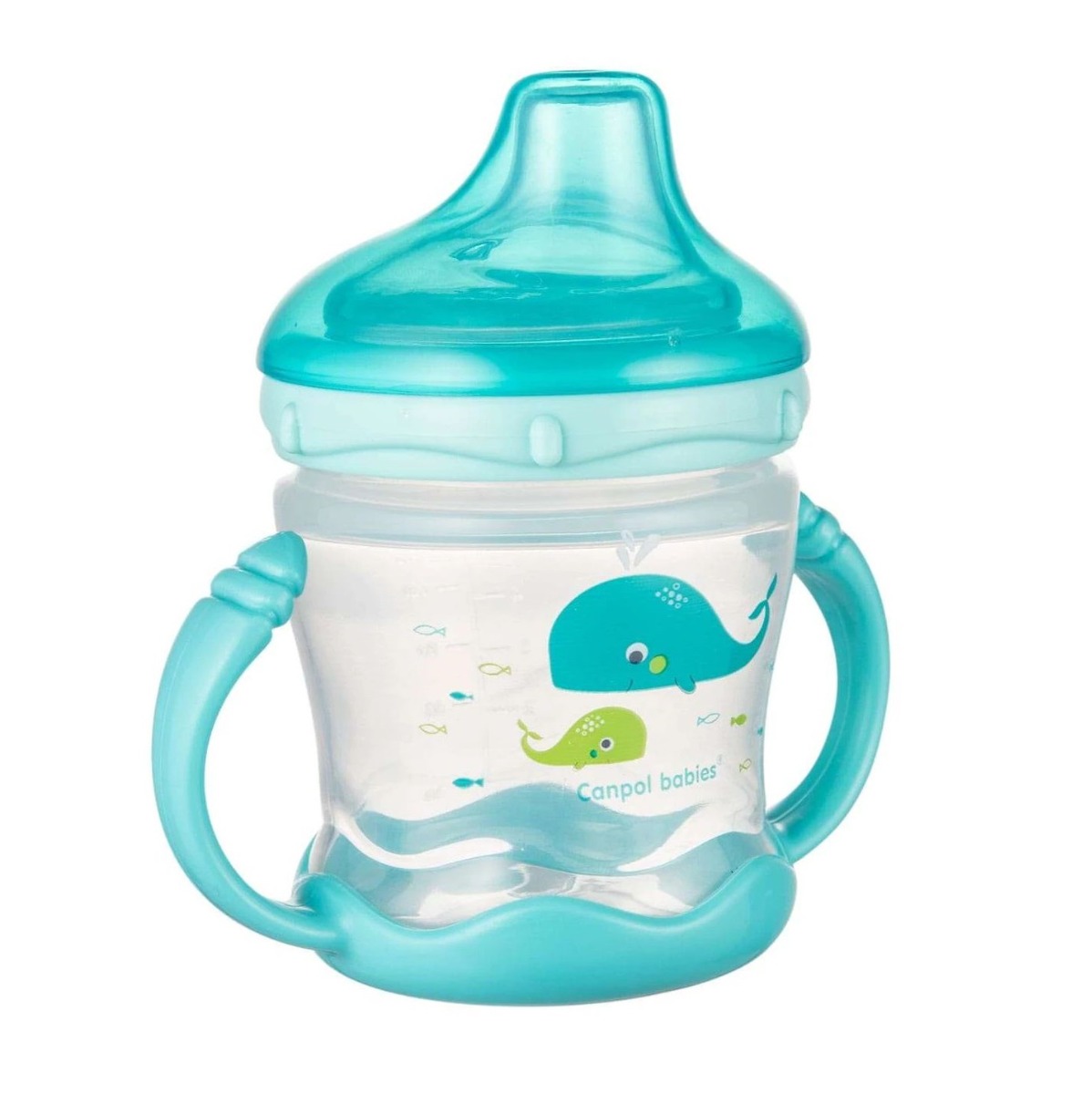 Cana antivarsare cu duza moale Canpol Love & Sea blue 180 ml 9 luni + - poza 2