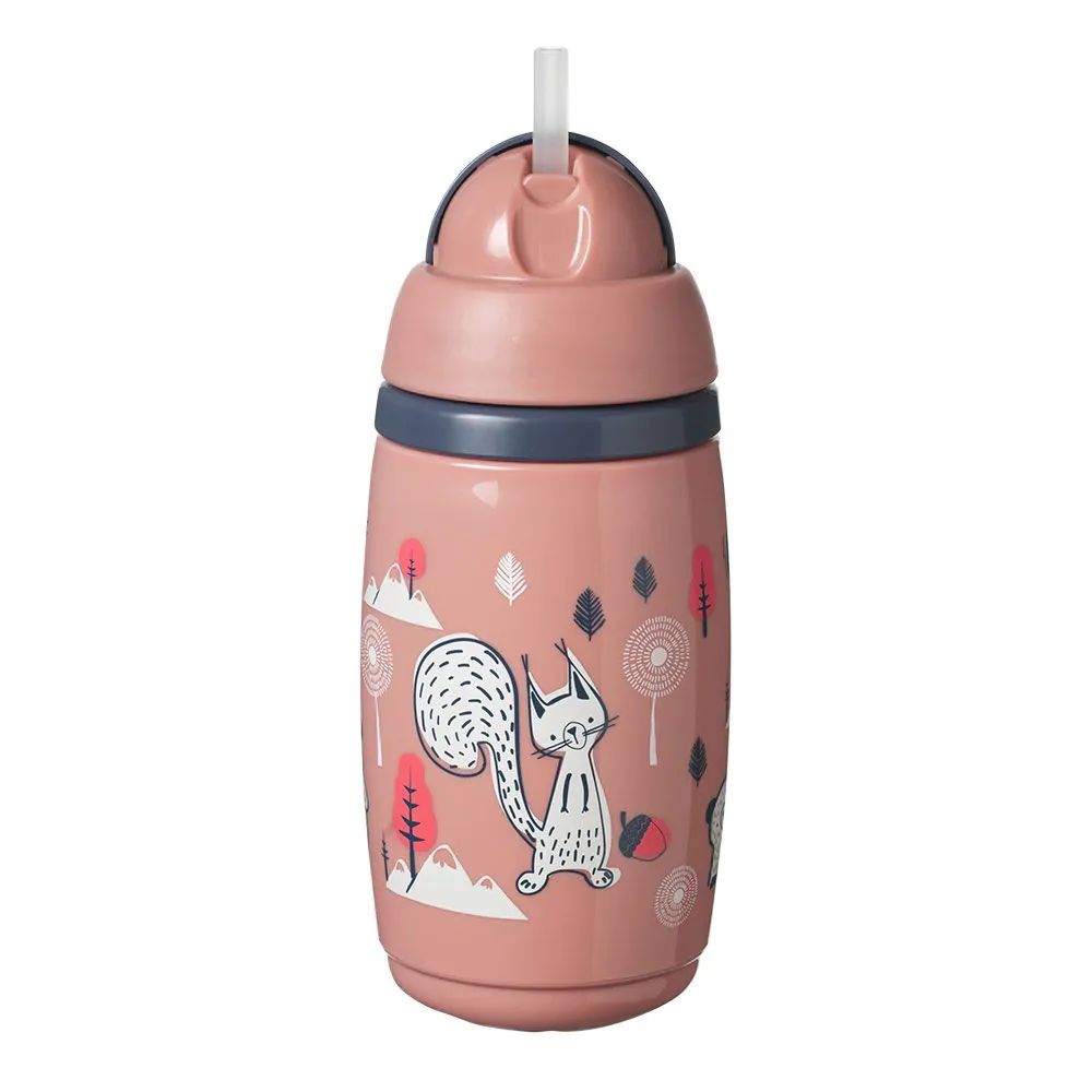 Cana antivarsare cu pai Tommee Tippee Superstar 266 ml 12 luni + Pink - poza 1