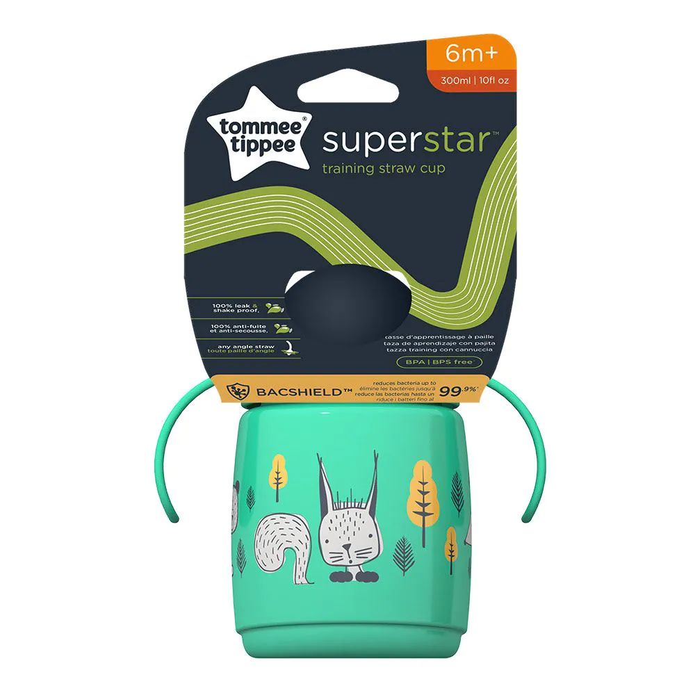 Cana antivarsare cu pai Tommee Tippee Superstar 300 ml 6 luni + Green - poza 4