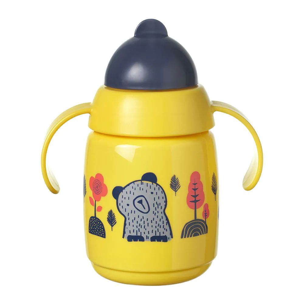 Cana antivarsare cu pai Tommee Tippee Superstar 300 ml 6 luni + Yellow - poza 5