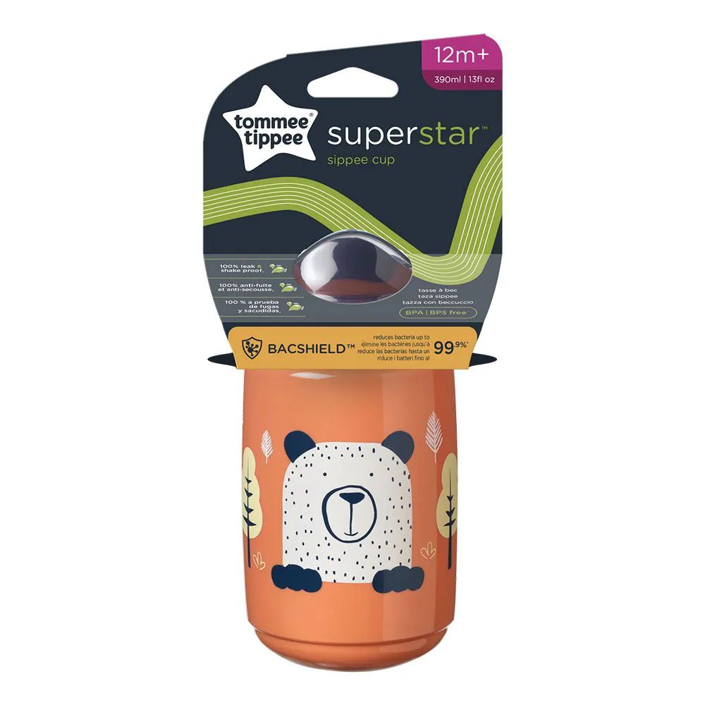 Cana antivarsare Tommee Tippee Superstar 390 ml 12 luni + Orange - poza 2