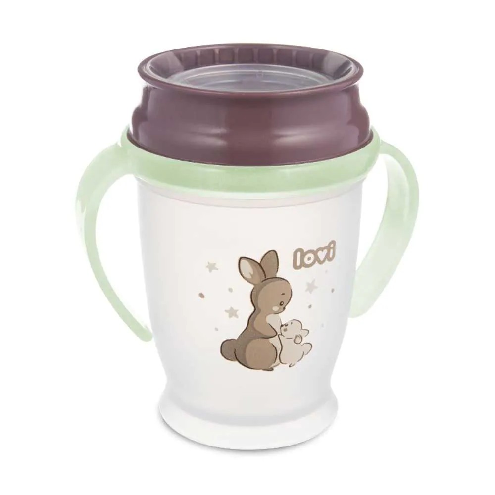 Cana de tranzitie cu manere 360 Lovi Night and Day 250 ml Rabbit 9 luni + - poza 1