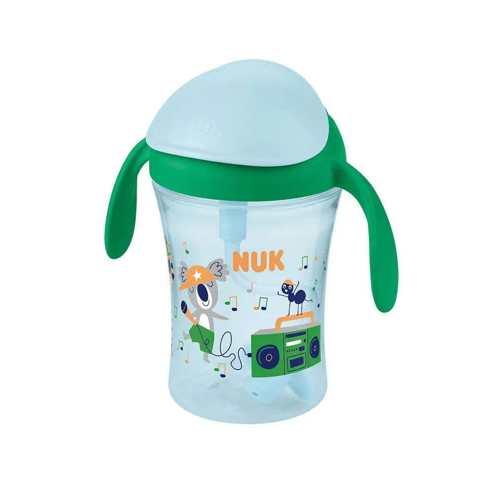 Cana de tranzitie cu pai si manere Nuk Motion Cup 230 ml Verde 8 luni+ - poza 1