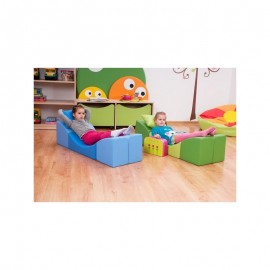 Canapea Confort albastru-orange - Novum - poza 3