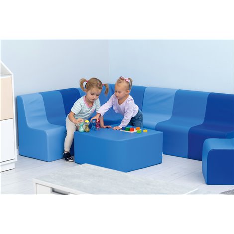 Canapea de colt din spuma usoara Marine, 60 x 60 x 30 cm H, cresa si gradinita - poza 5