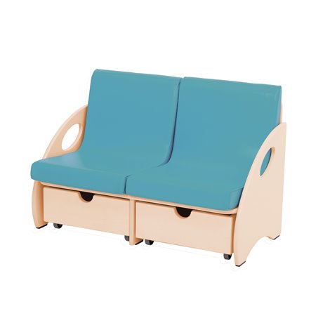Canapea dubla 75.8x40x51 cm, colectia Frank, gradinita, cresa - poza 2