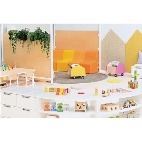 Canapea lata din spuma usoara Sunny, 120 x 45 x 60 cm H, 30 cm H sezut, cresa si gradinita - poza 2