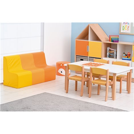 Canapea lata din spuma usoara Sunny, 120 x 45 x 60 cm H, 30 cm H sezut, cresa si gradinita - poza 3