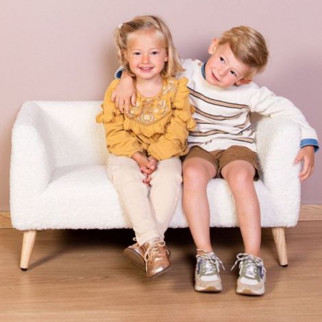 Canapea pentru copii Childhome Teddy Alb - poza 5