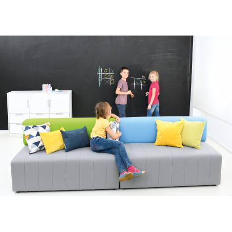 Canapea pentru gradinita gri-albastru Modern ignifug - poza 3