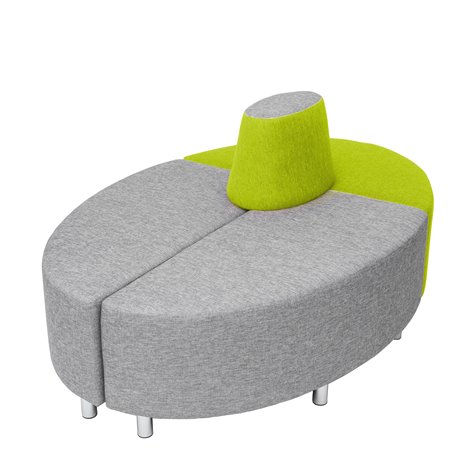 Canapea pentru sala de asteptare, relaxare Foyer, 180 x 120 x 85 cm, rezistent la foc - poza 1