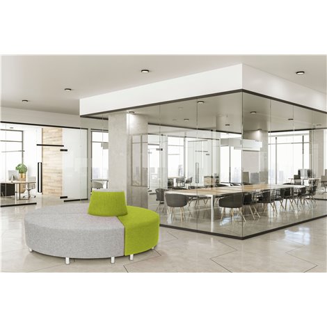 Canapea pentru sala de asteptare, relaxare Foyer, 180 x 120 x 85 cm, rezistent la foc - poza 2