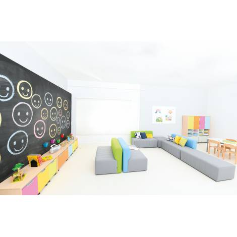 Canapea puf pentru gradinita gri Modern ignifug - poza 2