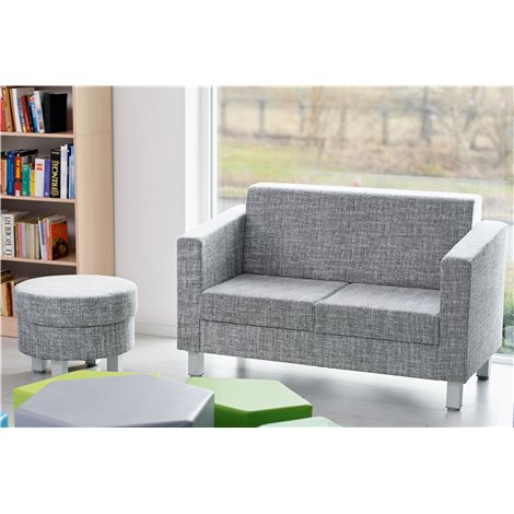 Canapea Relax gri, 145x76x92 cm, sezut 47 cm H, sala asteptare - poza 4