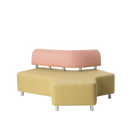 Canapea sala de asteptare Wave 2, 177 x 85 H x 99 cm, sezut 46 cm H, rezistent la foc si murdarie - poza 1