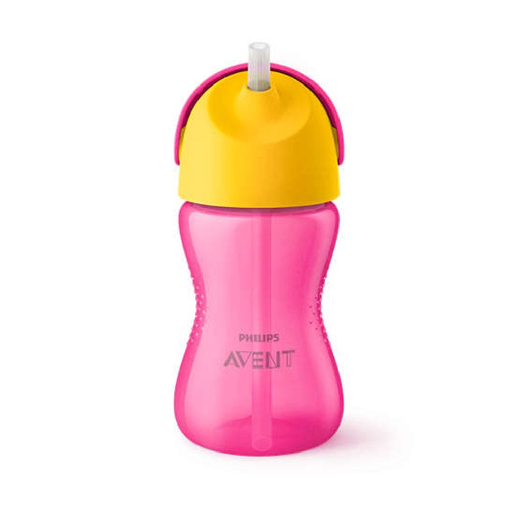 Canita cu pai Avent 300 ml pink - poza 2