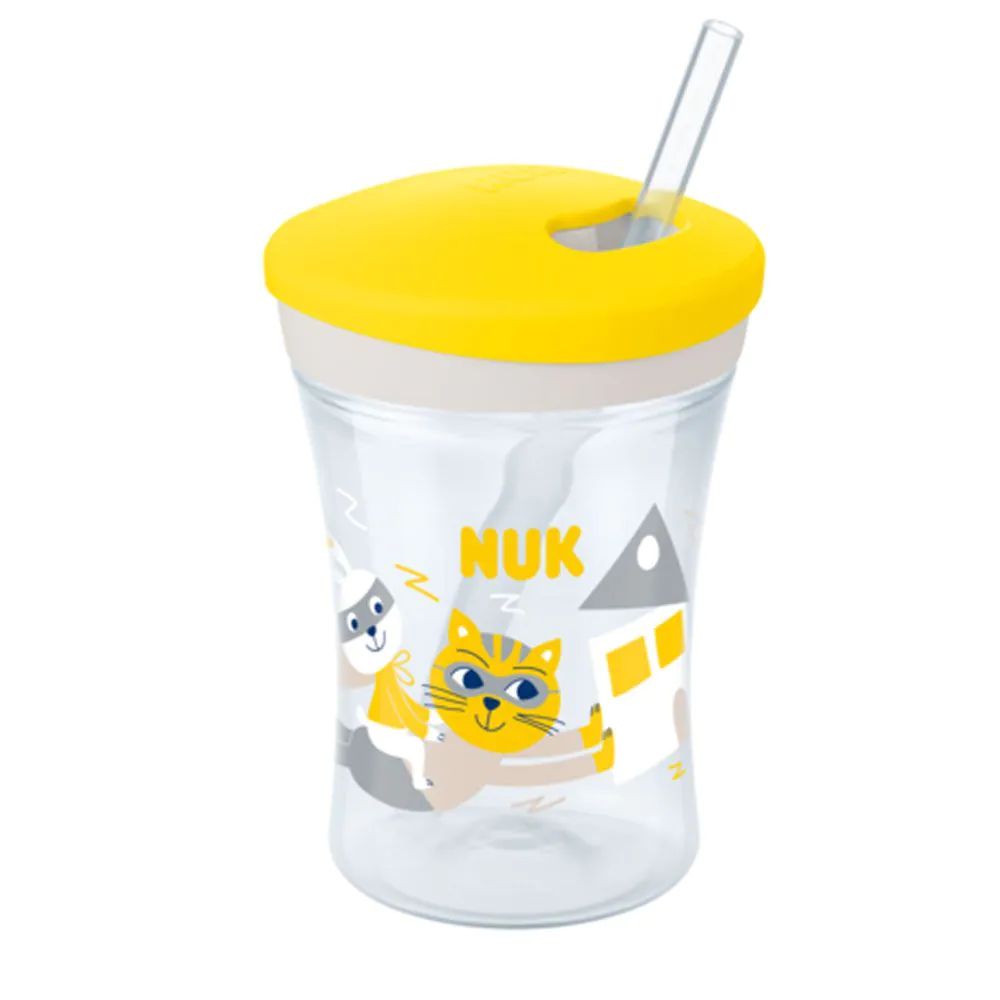 Canita cu pai Nuk Active Cup Yellow 230 ml - poza 1