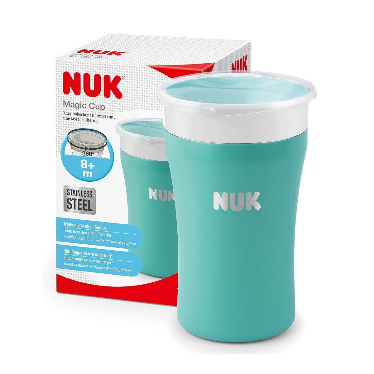 Canita NUK Magic Cup 230 ml 8 luni+ Turquoise - poza 2