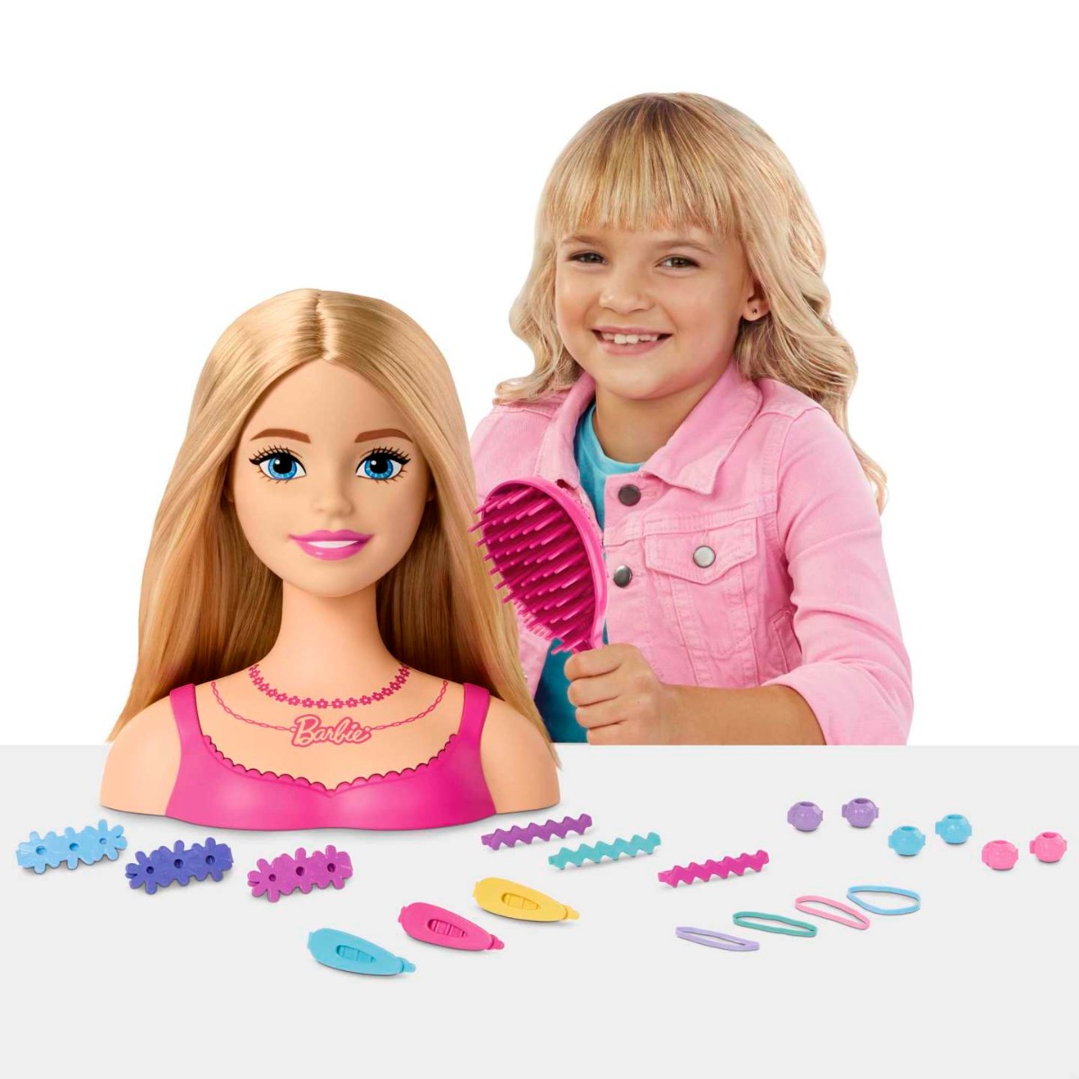 Cap de coafat cu 20 accesorii Barbie - poza 3