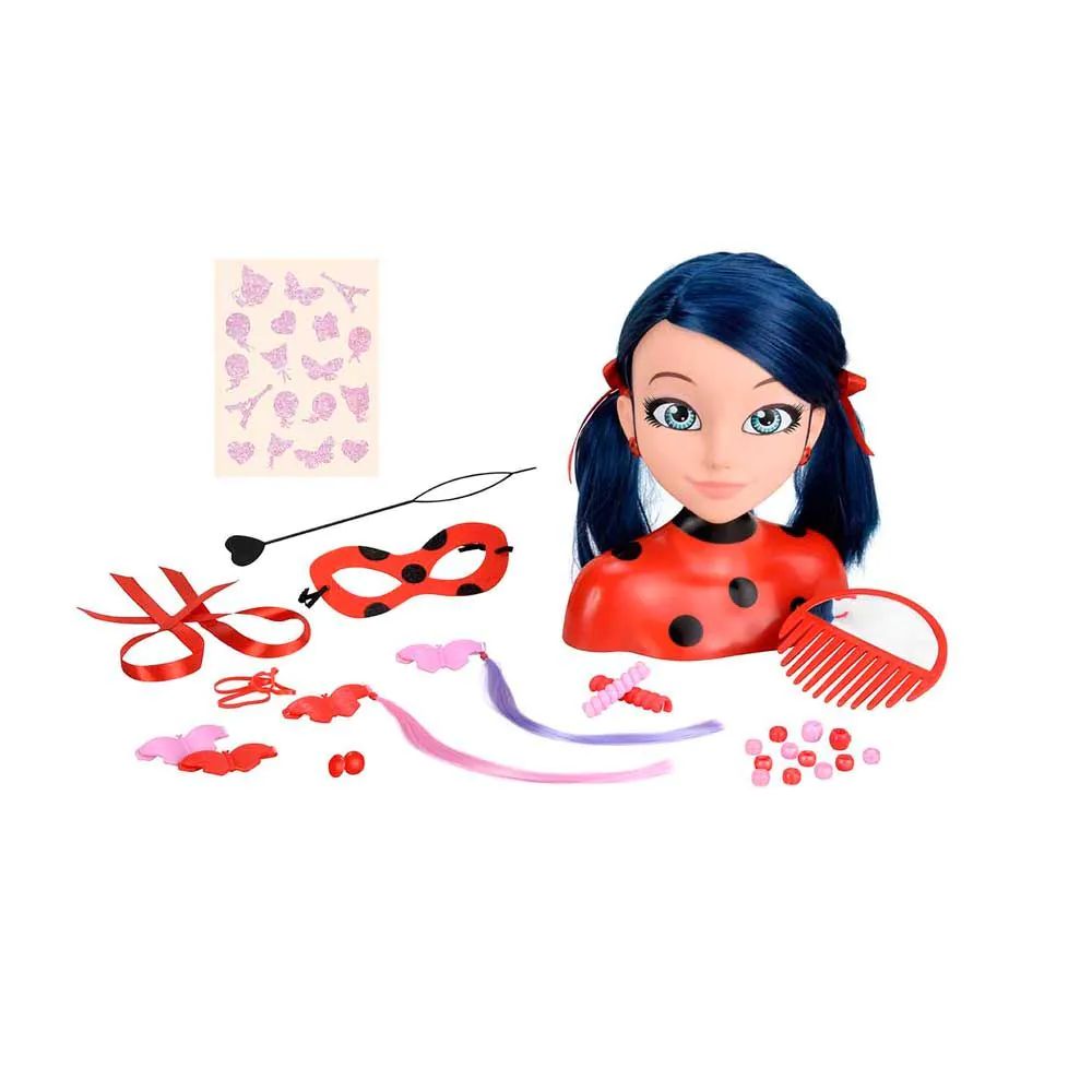 Cap de coafat cu accesorii Miraculous Lady Bug - poza 1