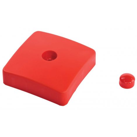 Capac de plastic pentru capete de grinzi 90x90 mm - rosu KBT - poza 1