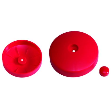 Capac de plastic pentru capete de grinzi rotunde 100 mm - rosu KBT - poza 1