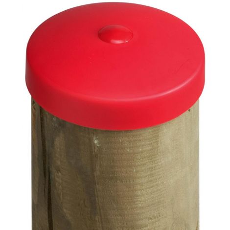 Capac de plastic pentru capete de grinzi rotunde 100 mm - rosu KBT - poza 2