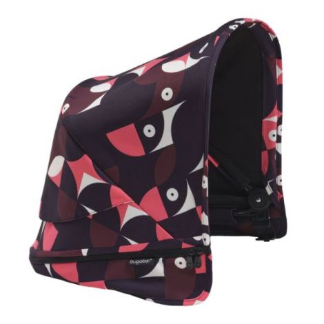 Capotina carucior Bugaboo Donkey 5 Animal Explorer Pink Red - poza 1