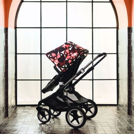 Capotina carucior Bugaboo Fox 3 Lynx Animal Explorer Pink Red - poza 3