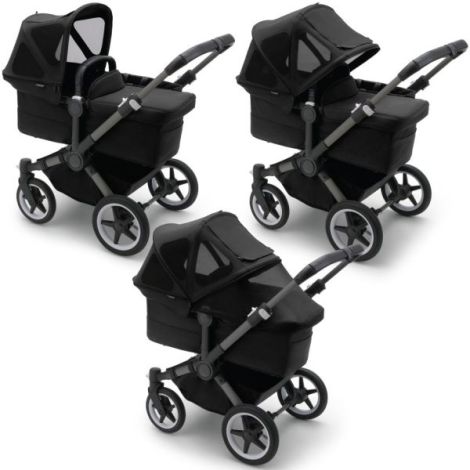 Capotina cu extensie plasa insecte Bugaboo Donkey Midnight Black - poza 2