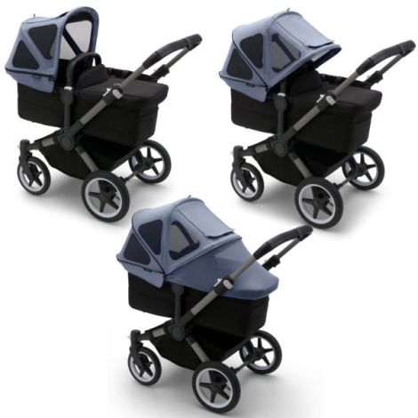 Capotina cu extensie plasa insecte Bugaboo Donkey Seaside Blue - poza 2