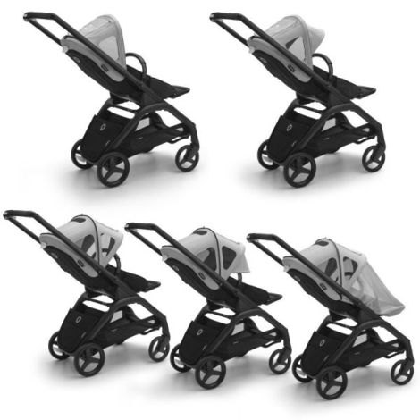 Capotina cu extensie plasa insecte Bugaboo Dragonfly Misty Grey - poza 2