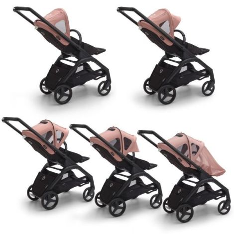 Capotina cu extensie plasa insecte Bugaboo Dragonfly Morning Pink - poza 2