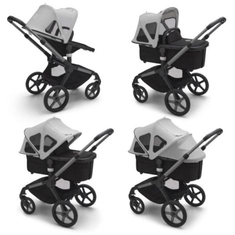 Capotina cu extensie plasa insecte Bugaboo Fox 5 Fox Cub Lynx Misty Grey - poza 2