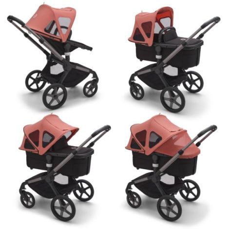 Capotina cu extensie plasa insecte Bugaboo Fox 5 Fox Cub Lynx Sunrise Red - poza 2