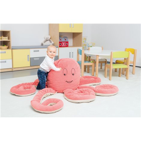 Caracatita din textil, umpluta cu granule, cu sezuturi pentru 6 copii, certificat Oeko-Tex - poza 2