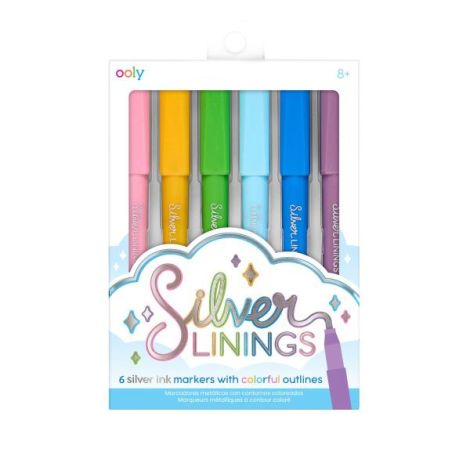 Carioci cu contur argintiu - Silver Linings - Set de 6 - poza 1
