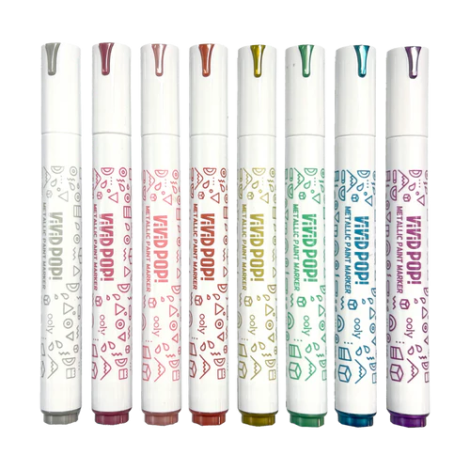 Carioci cu vopsea Vivid Pop! - set de 8, metalic - poza 4
