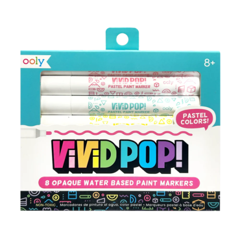Carioci cu vopsea Vivid Pop! - set de 8, pastel - poza 1