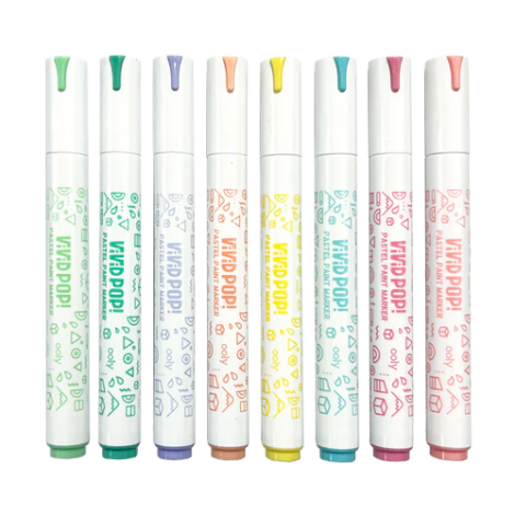 Carioci cu vopsea Vivid Pop! - set de 8, pastel - poza 2