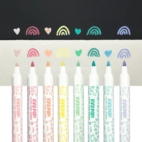 Carioci cu vopsea Vivid Pop! - set de 8, pastel - poza 5