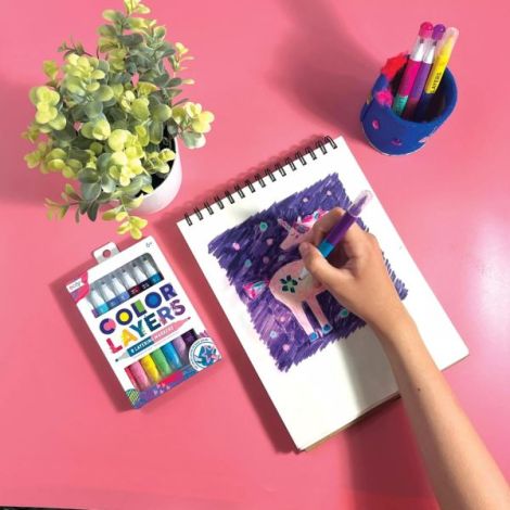 Carioci duble Color Layers - set de 8 - poza 3
