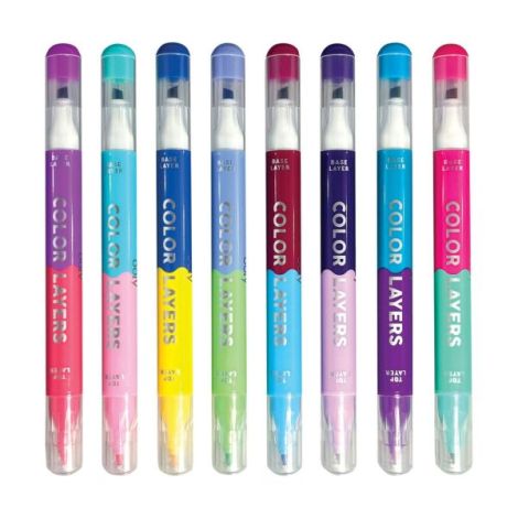 Carioci duble Color Layers - set de 8 - poza 4