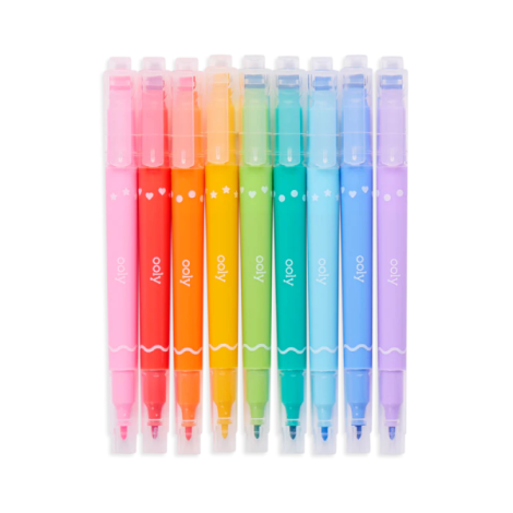 Carioci duble cu stampile Confetti Stamp - set de 9 - poza 5