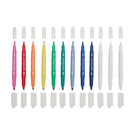 Carioci duble cu stampile Stamp-A-Doodle - set de 9 culori si 3 care schimba culoarea - poza 2