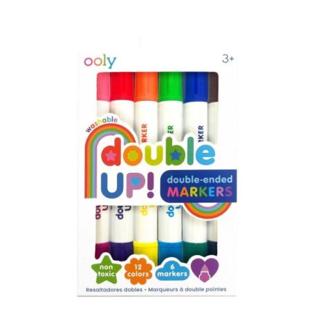 Carioci duble lavabile Double Up! - set de 6 carioci, 12 culori - poza 1