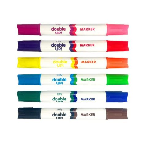 Carioci duble lavabile Double Up! - set de 6 carioci, 12 culori - poza 2